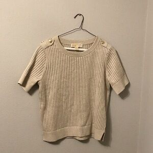 MICHAEL Michael Kors Cream Short Sleeve Top